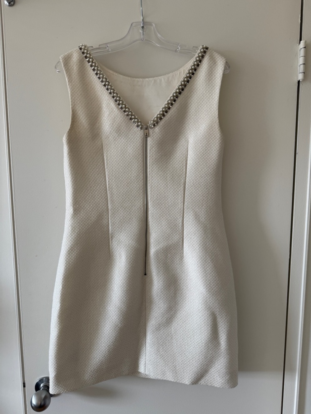 Ted Baker Cream Pearl-Embellished Sleeveless Sheath Dress - Picture 2 of 4